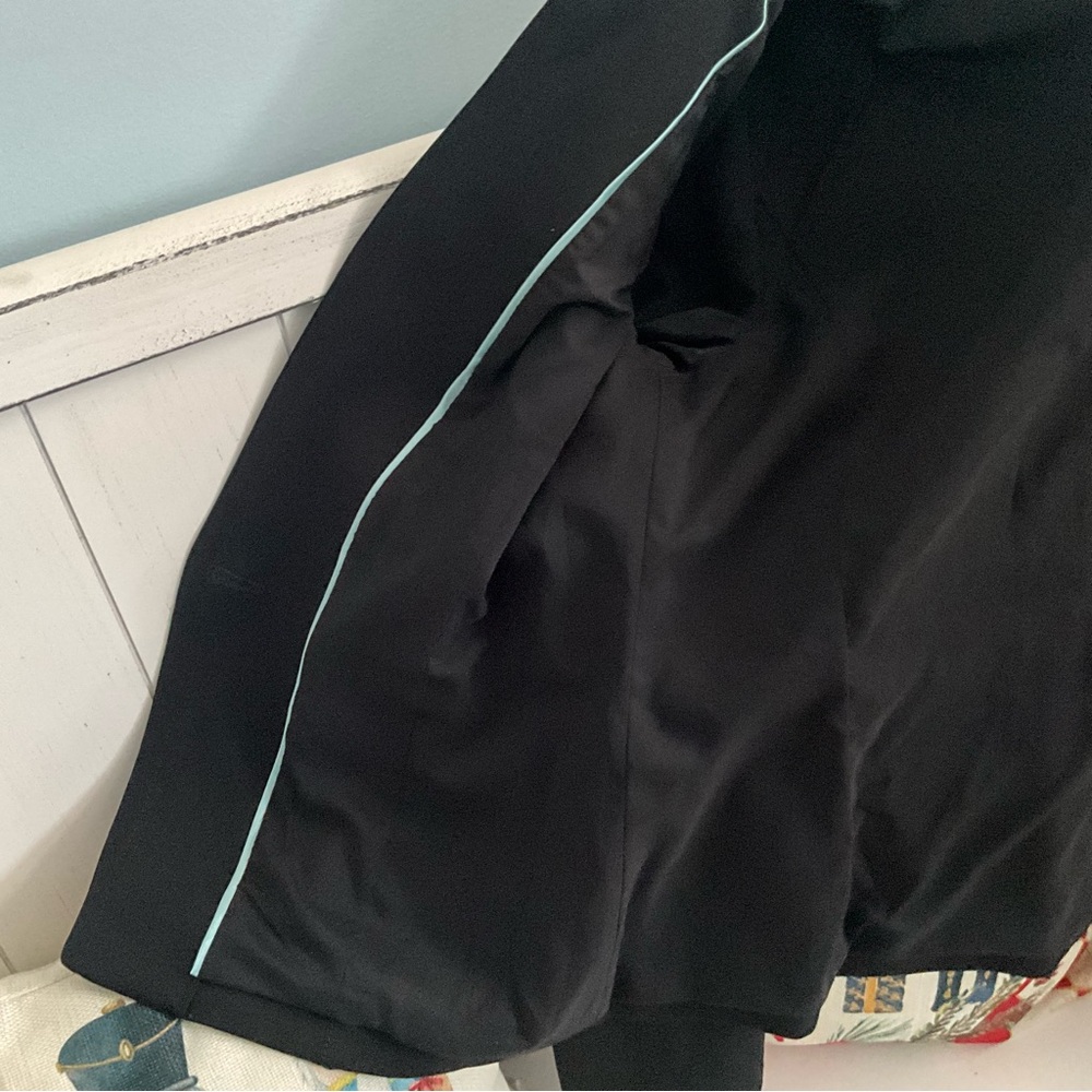 WHBM Jacket Black Blazer White House Black Market Collarless Fitted Jacket - Picture 8 of 10